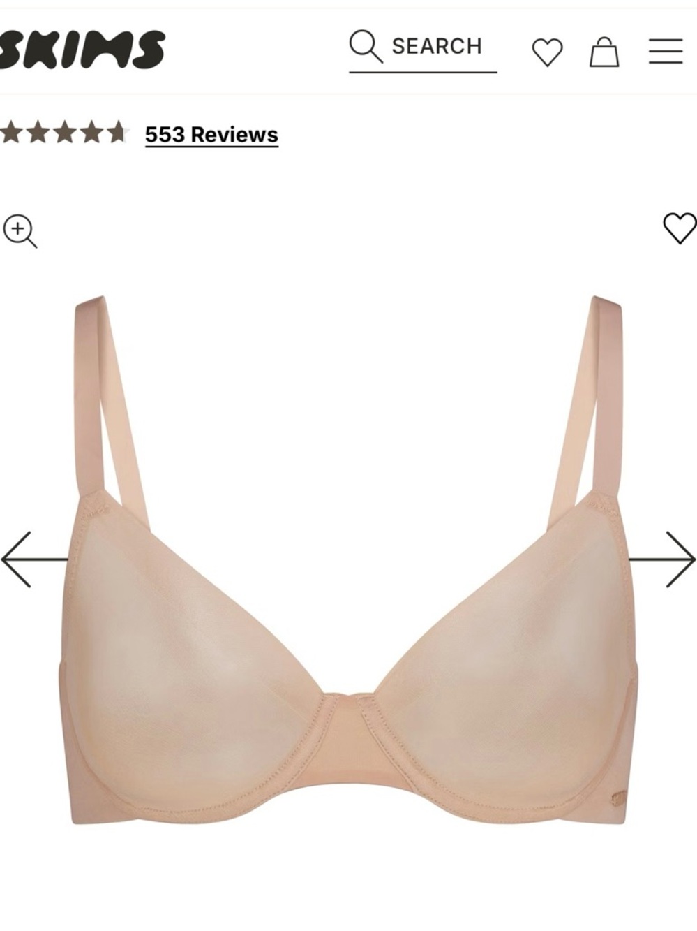 SET OF 2 SKIMS NO SHOW UNLINED DEMI BRA | MICA 40D